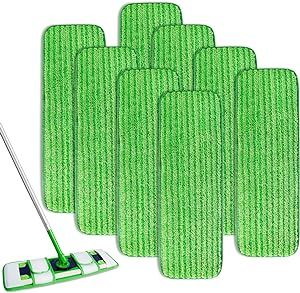 8 Pack Wet Pads Refill for Swiffer, XL Dry Sweeping Cloths, Reusable Mop Pads for Swiffer